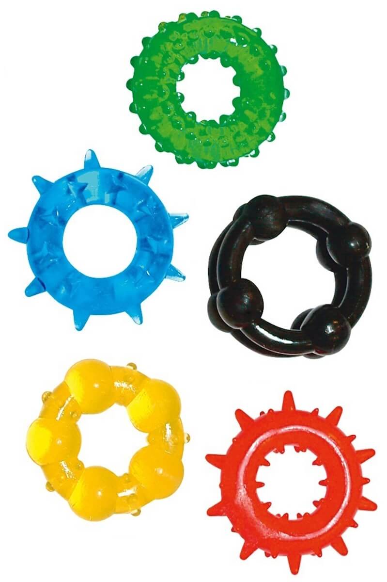 5-teiliges Penisringset "Sex Marathon"
