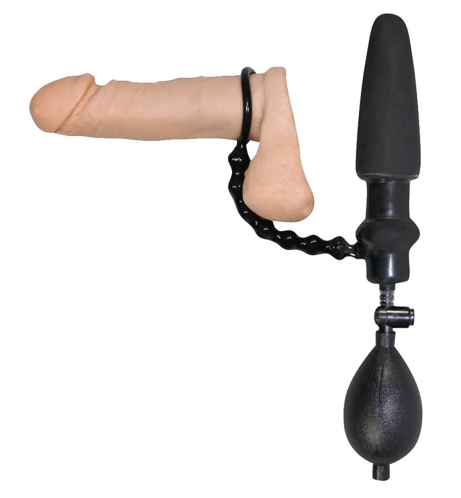 'DOUBLE DEVOTION' Cockring mit aufblasbarem Anal-Plug für individuelle Stimulation und maximale Kontrolle über das Vergnügen.