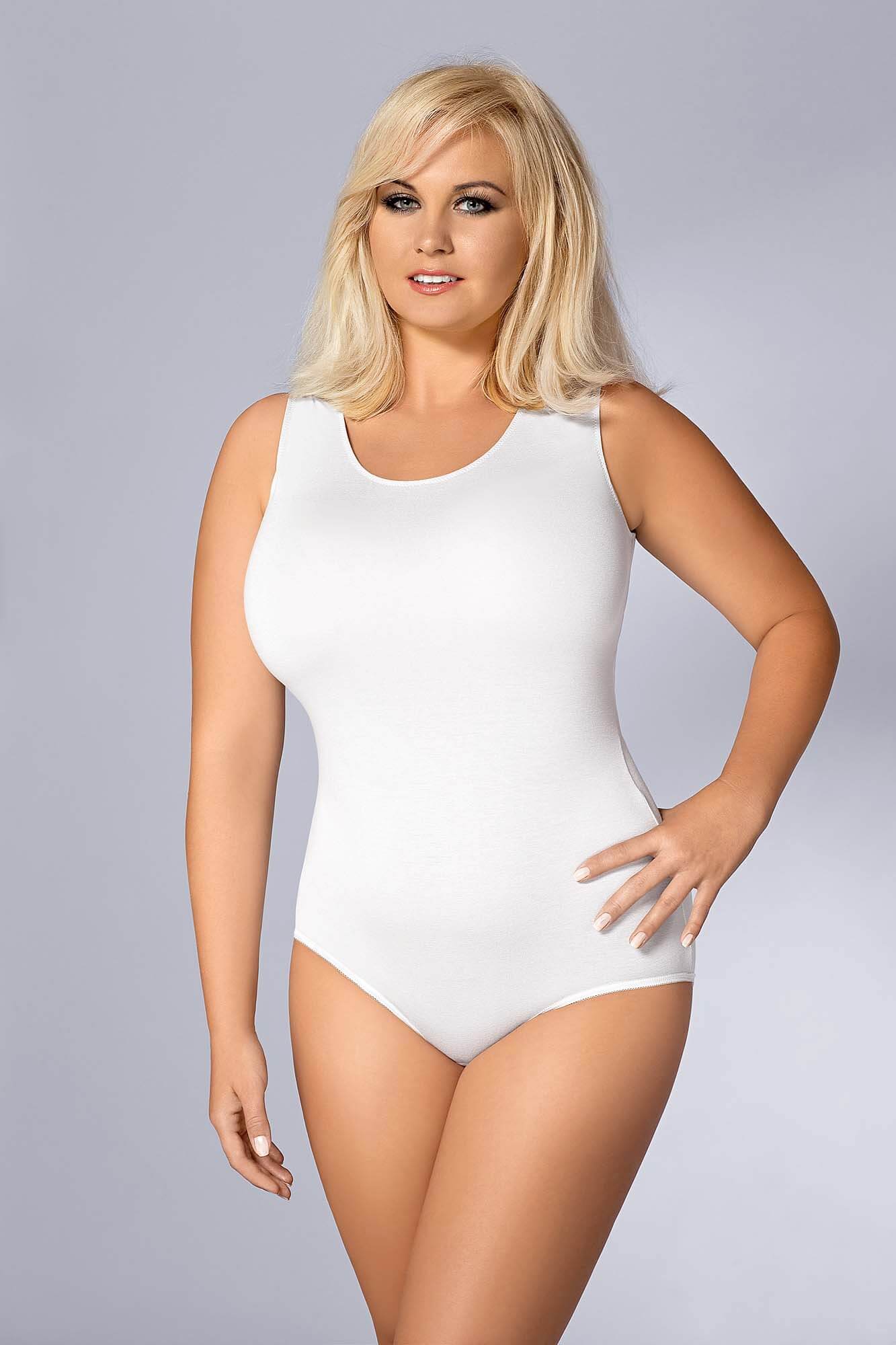 Ärmelloser Body BD001 in Weiß