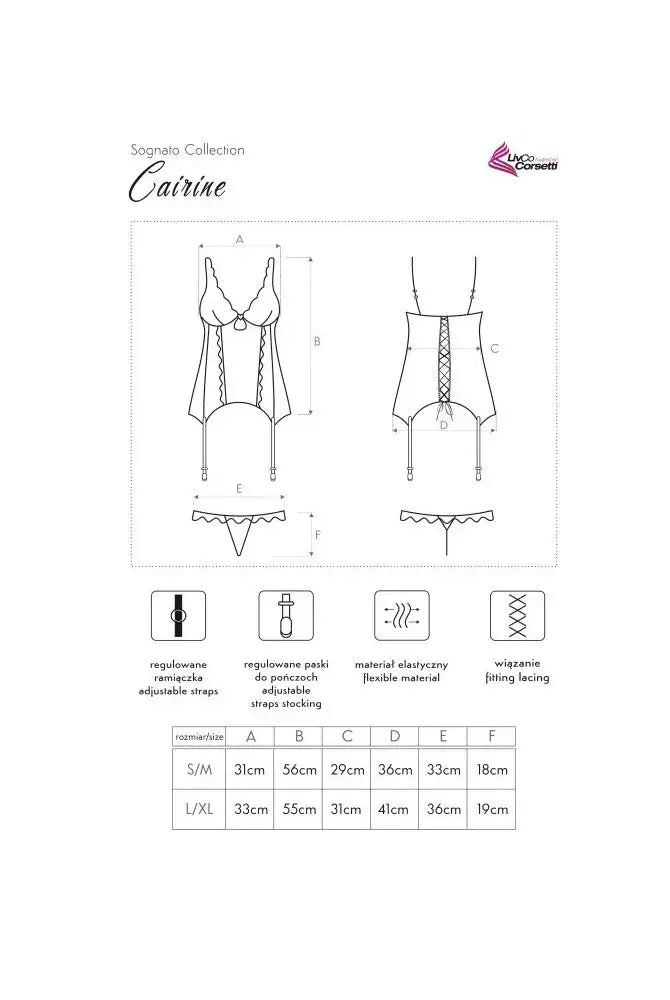 Strapshemd Set Cairine in Schwarz