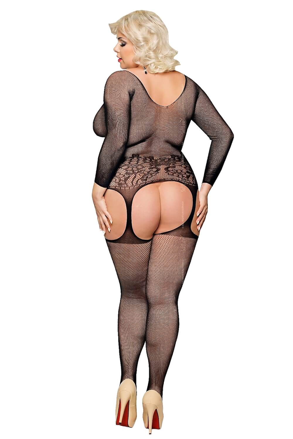 Ouvert Catsuit Ladybird in Schwarz