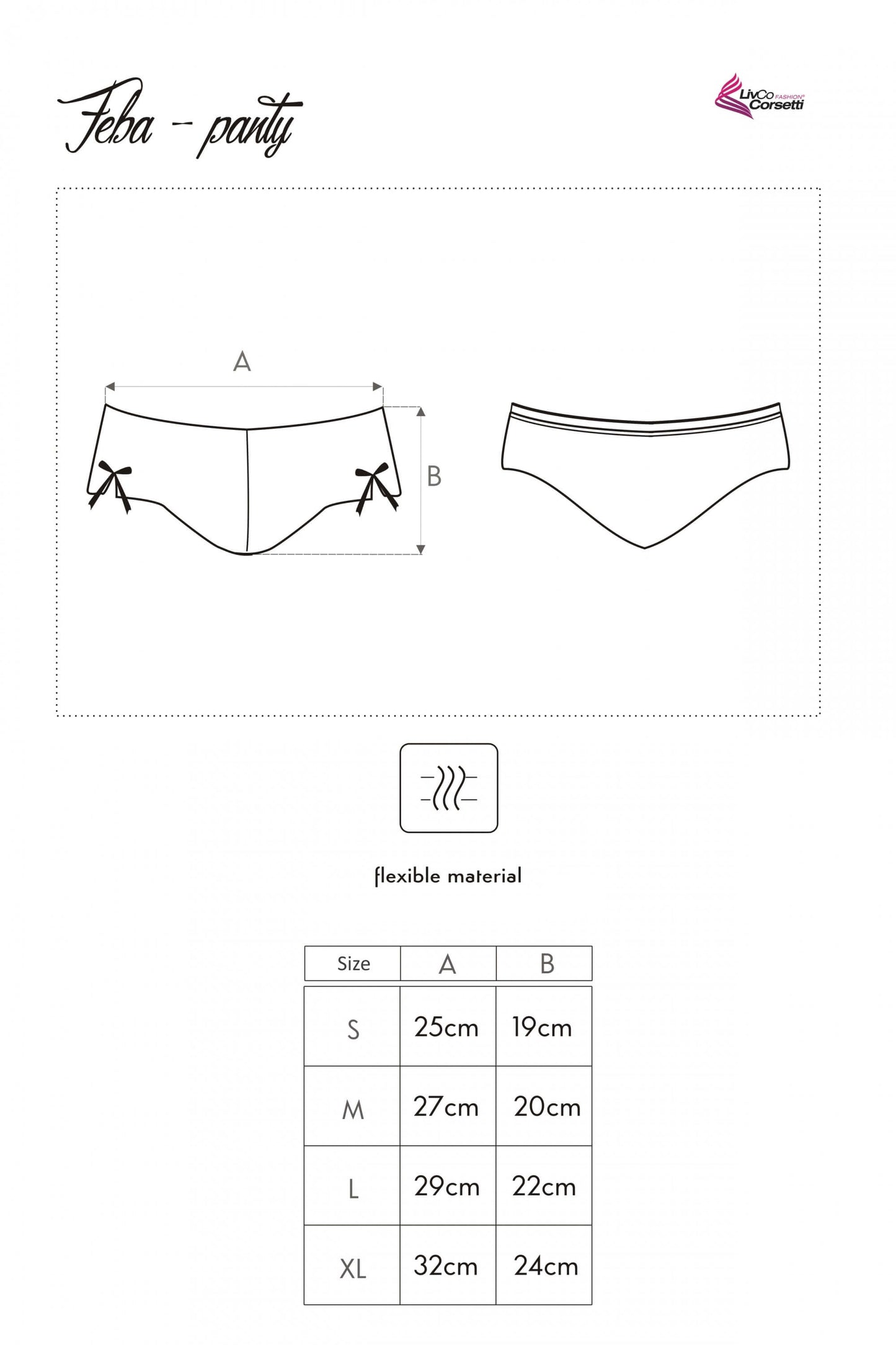 Feine, bestickte Panty "FEBA" aus angenehmem Material – perfekt kombinierbar mit dem passenden BH "Feba".