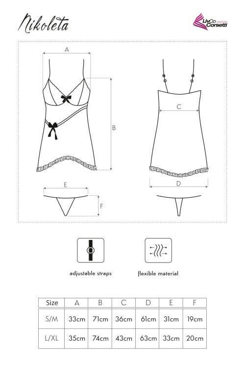 Babydoll Nikoleta in Schwarz