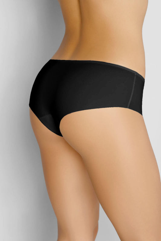 Schwarze Panty „Vestiva“ mit Laser-Cut und nahtlosem Abschluss.