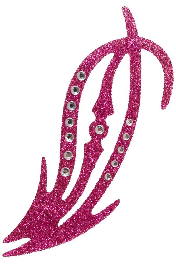 Pinkfarbene Glitzer-Sticker