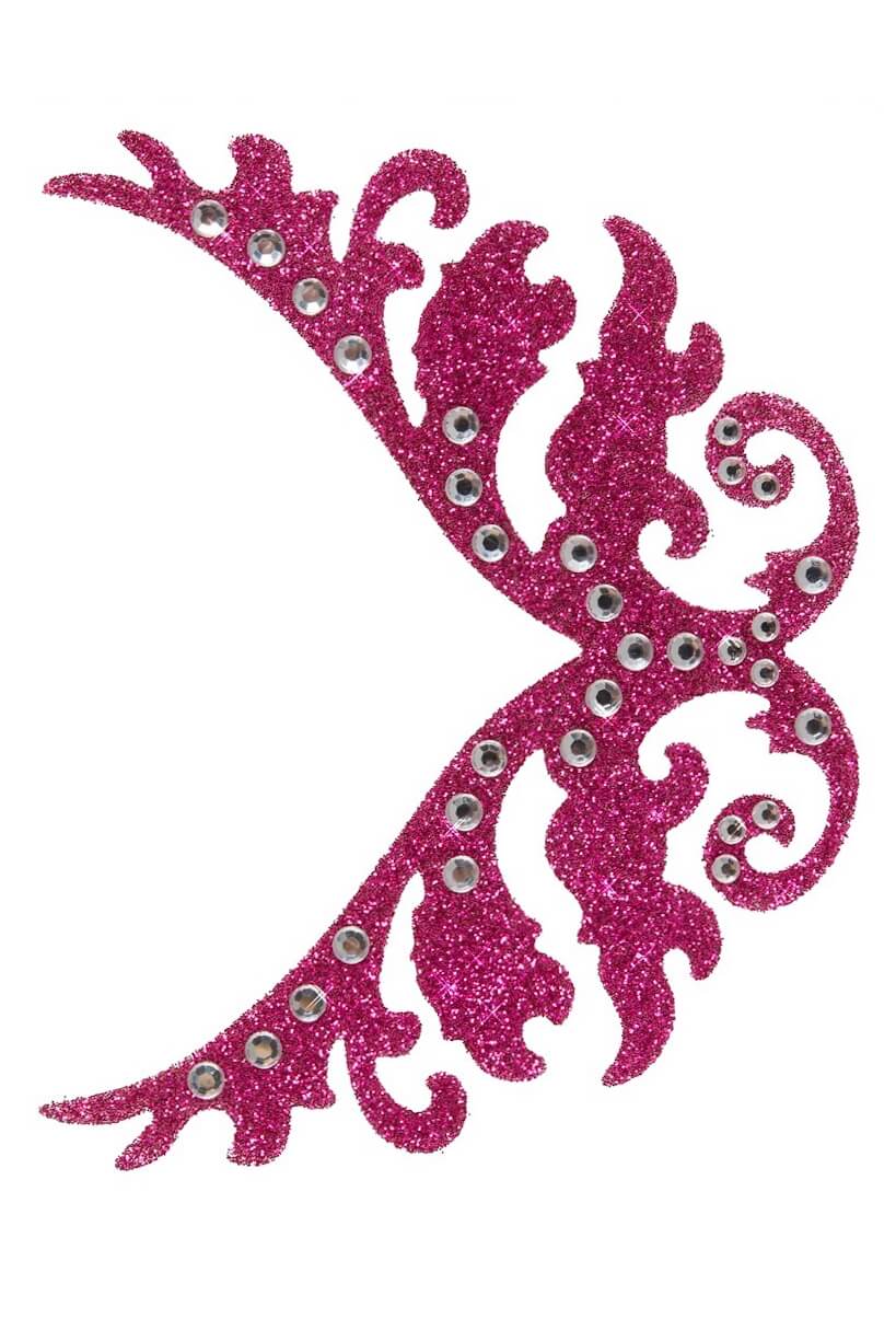 Pinkfarbene Glitzer-Sticker