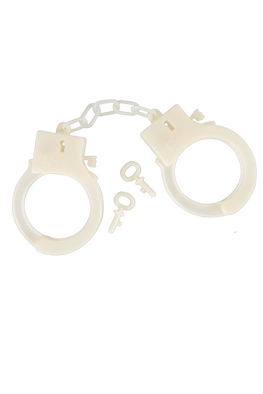 Nachtleuchtende Plastik-Handschellen "Cuff in the dark"