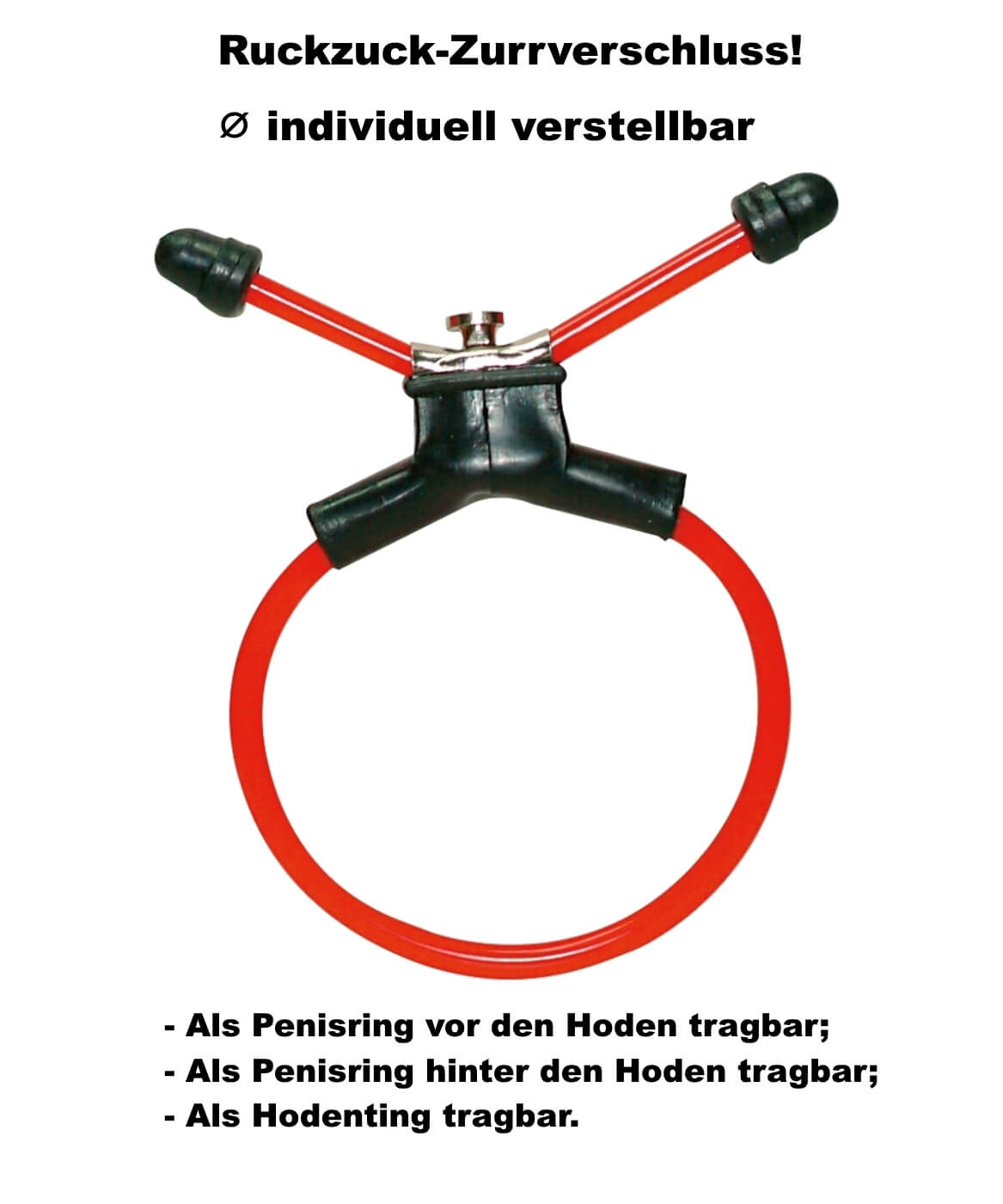 Individuell verstellbare Penisschlaufe "Red Sling"