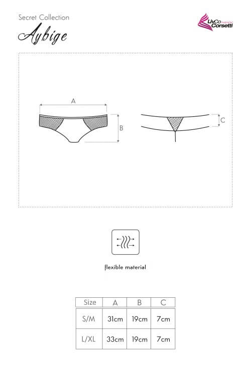 Spitzen String Aybige in Schwarz