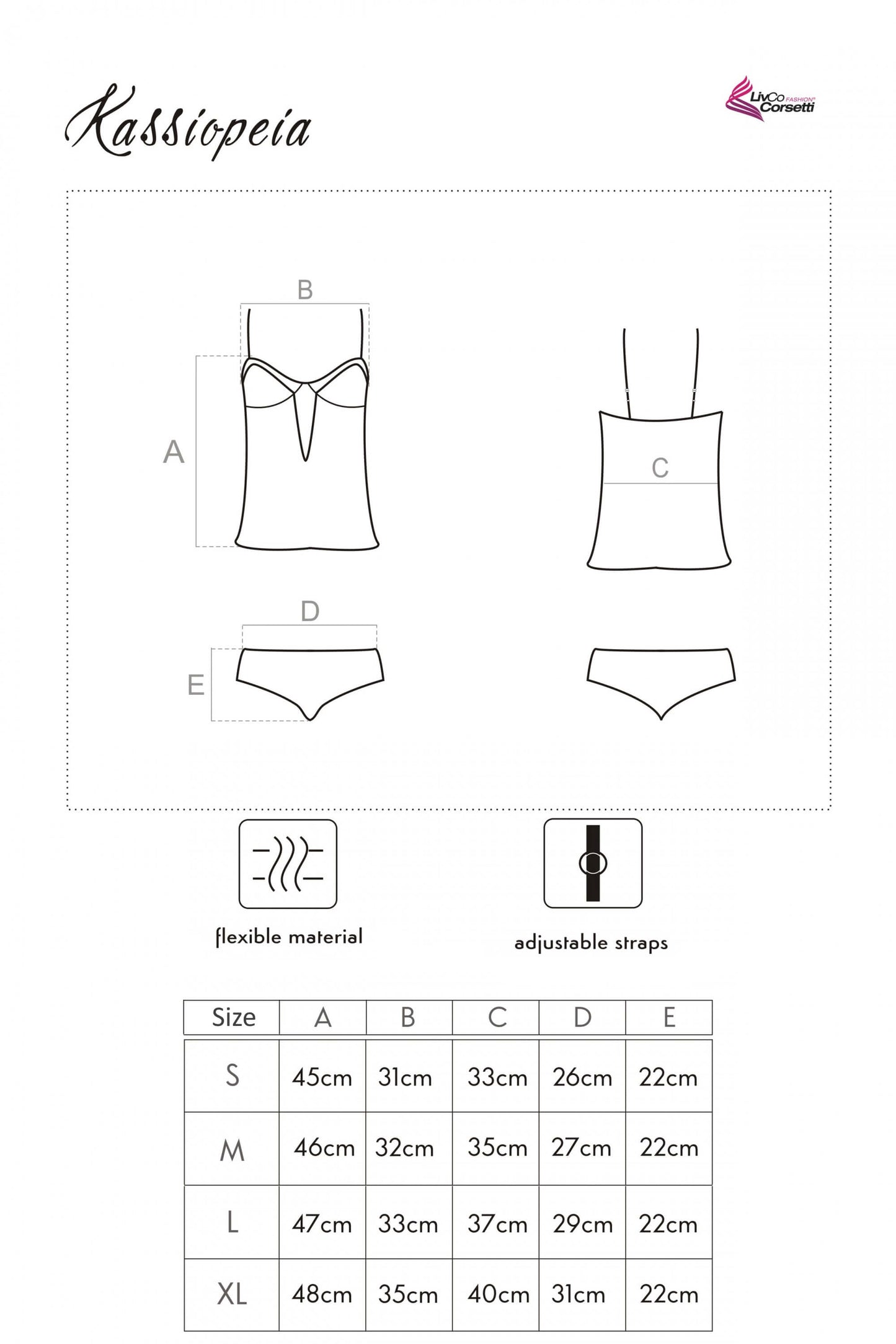 Goldgetöntes Pyjama Set Kassiopeia