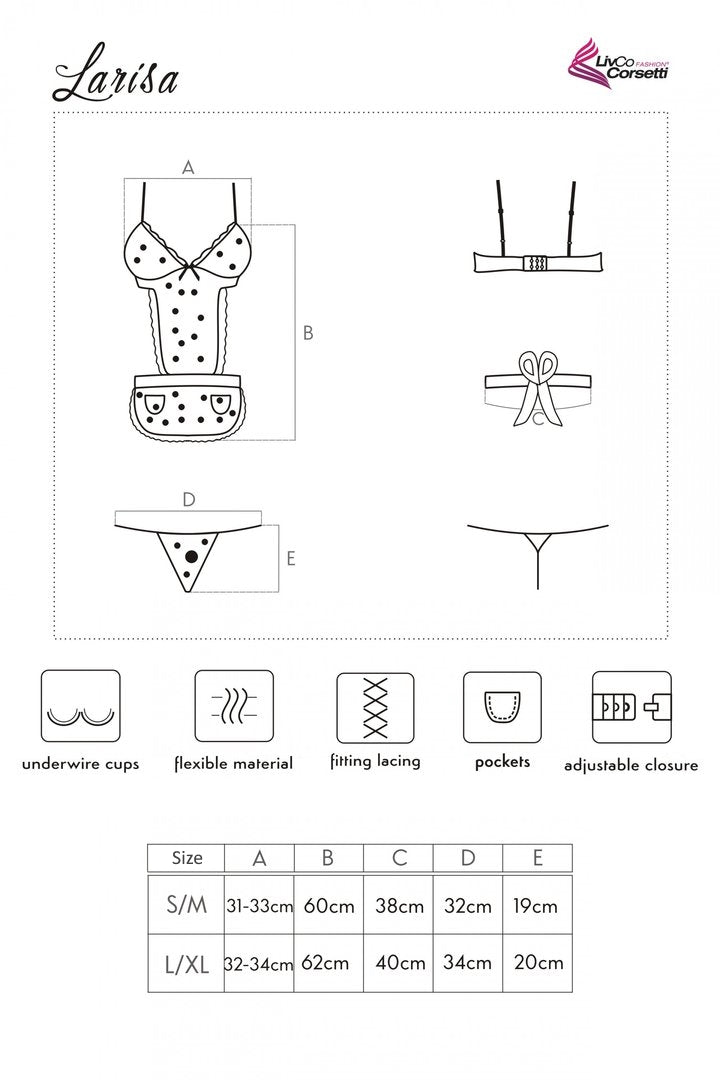 Hausfrau Kostüm Larisa in Polka Dots