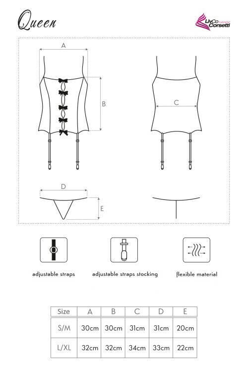 Dessous Set Queen in Weiß