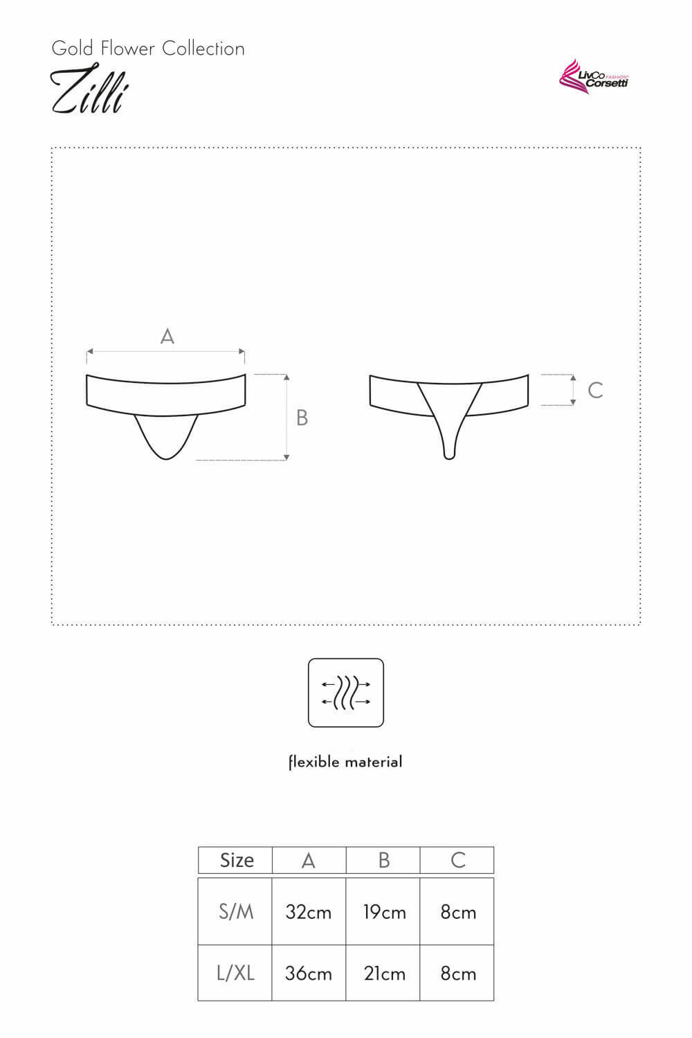Spitzen-String Zilli in Schwarz