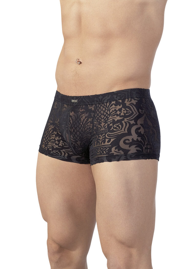 Transparente Herren-Pants mit Ornament-Muster leicht nach rechts gedreht