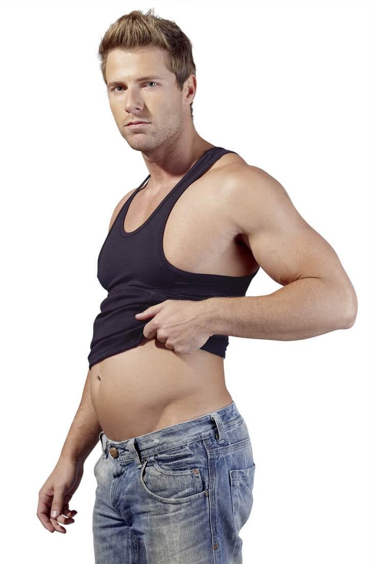 Herren-Shapewear-Shirt in Schwarz mit figurformender Wirkung für eine schlankere Silhouette