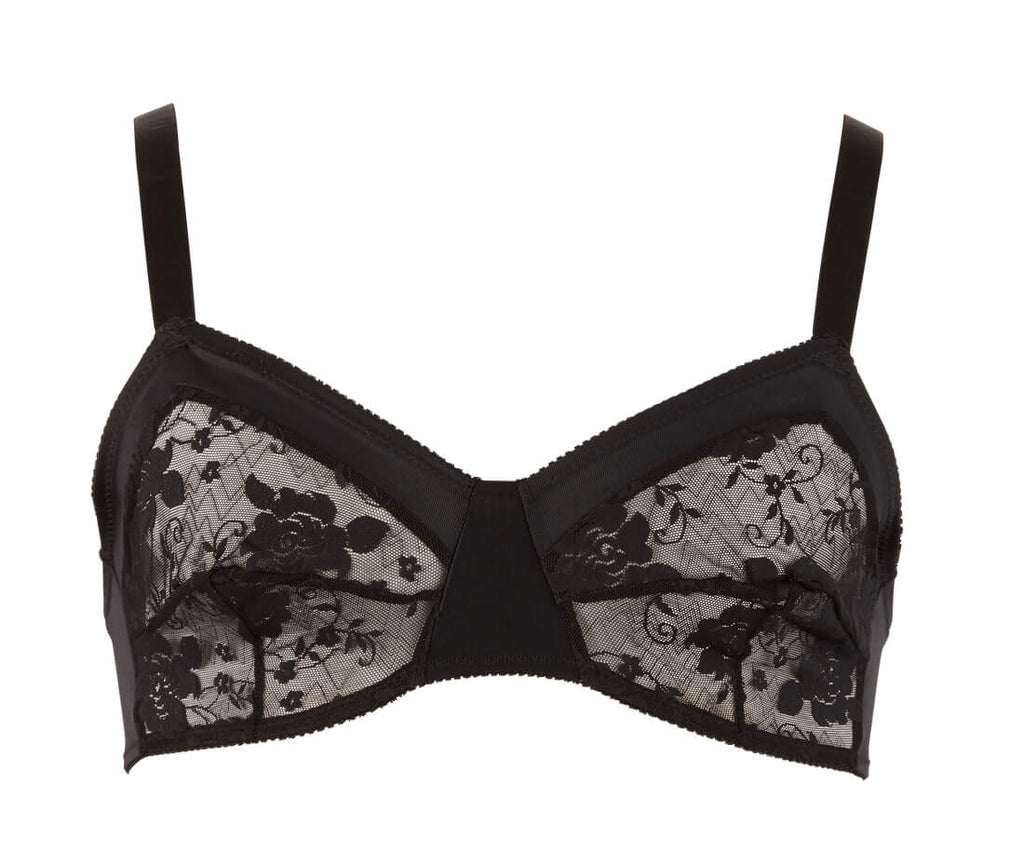 Schwarzer Spitzen-BH für Männer von Svenjoyment - Herren Lingerie Ansicht