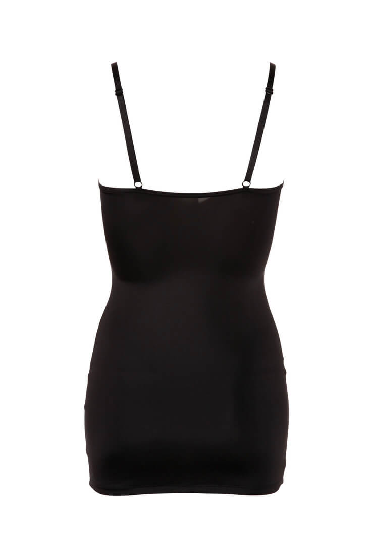 Damen Sommerkleid Schwarz Transparent