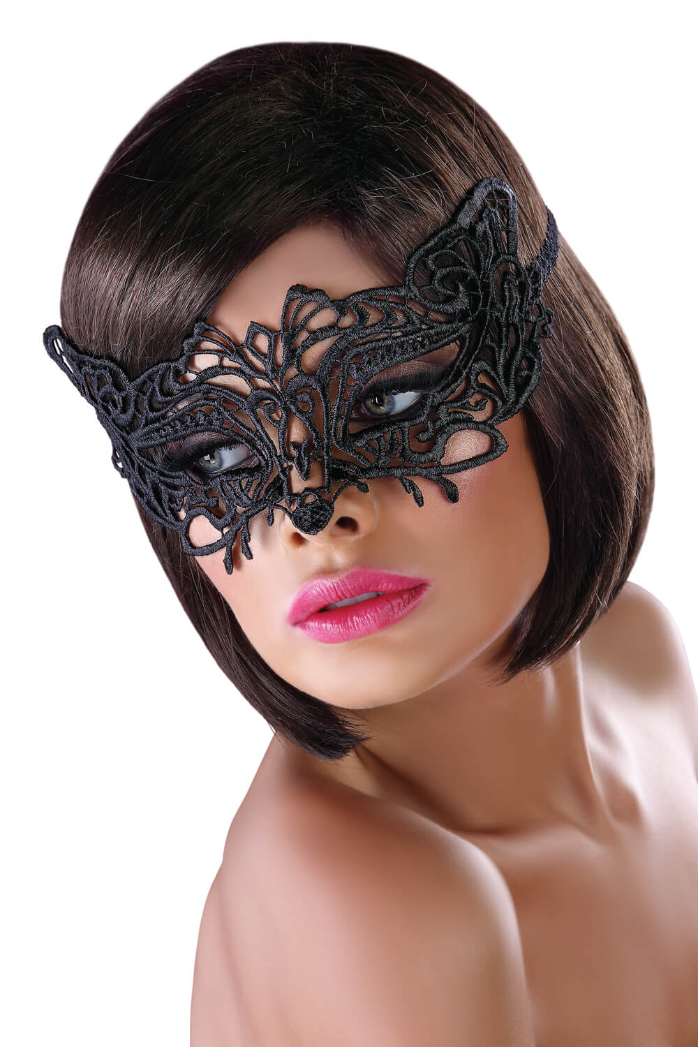Schwarze Augenmaske Nr. 13 im Schmetterlings-Design