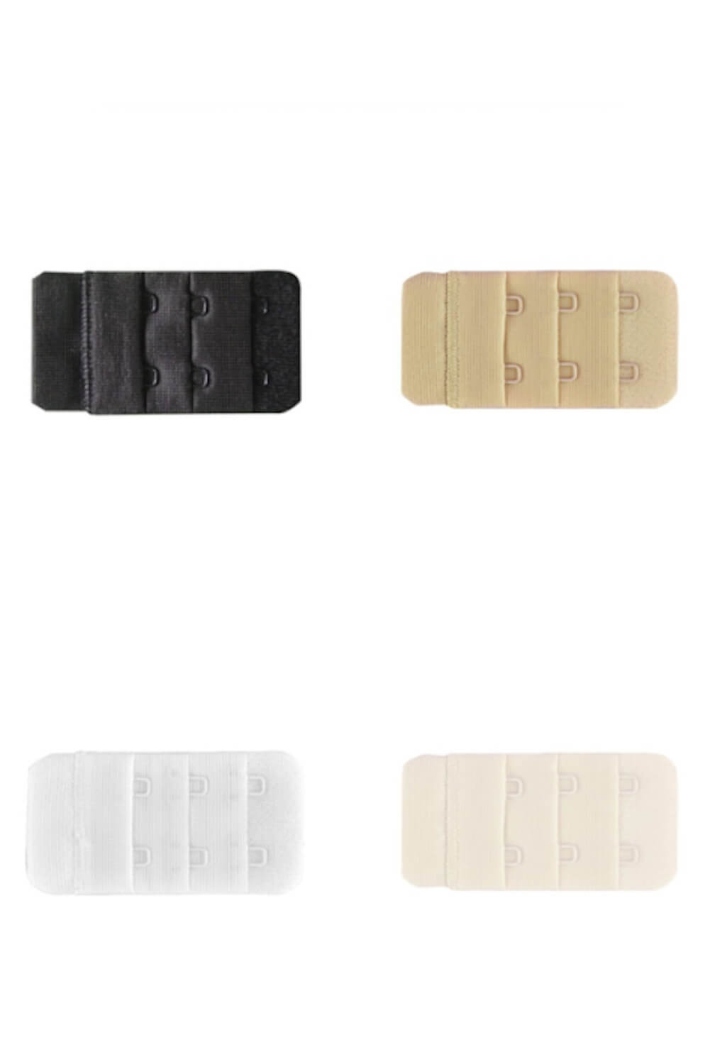 BH-Verlängerung für 1-, 2- oder 3-Haken-Verschlüsse in Schwarz, Weiß, Beige oder Ecru