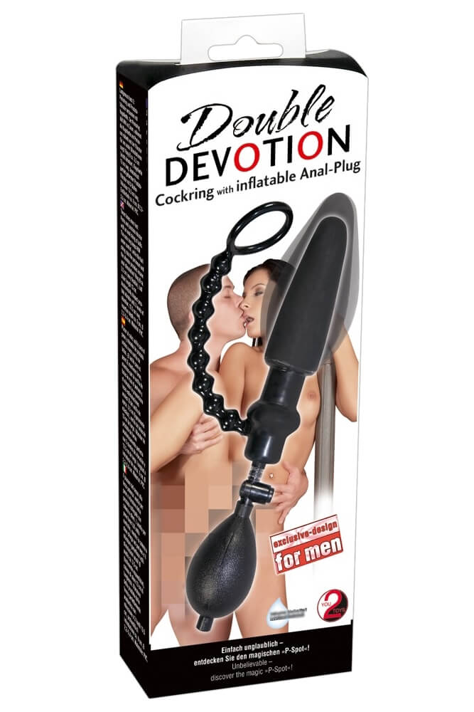 'DOUBLE DEVOTION' – Aufblasbarer Anal-Plug mit Penisring für anpassbare Stimulation und langanhaltende Erektion.
