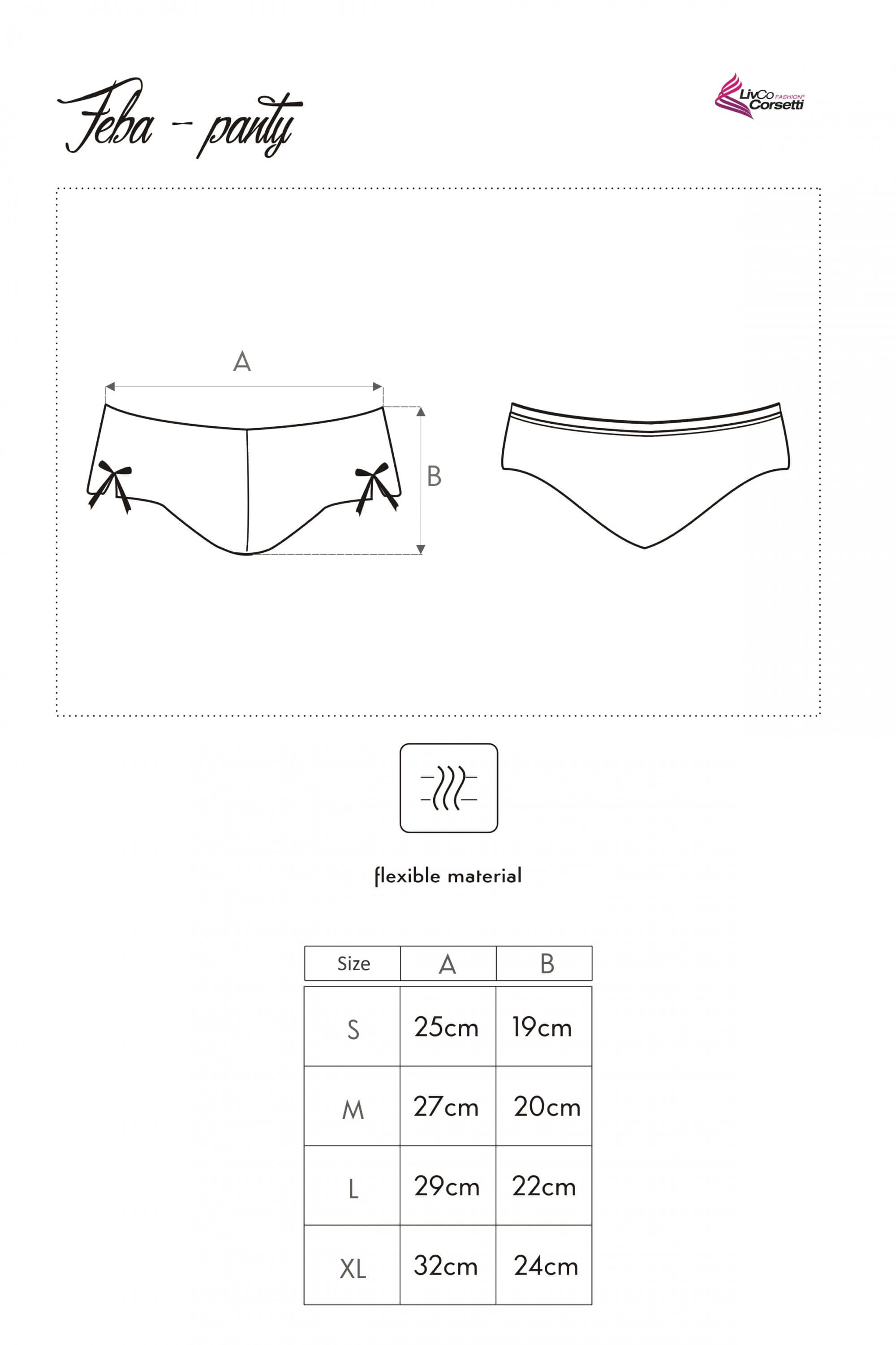 Feine, bestickte Panty "FEBA" aus angenehmem Material – perfekt kombinierbar mit dem passenden BH "Feba".
