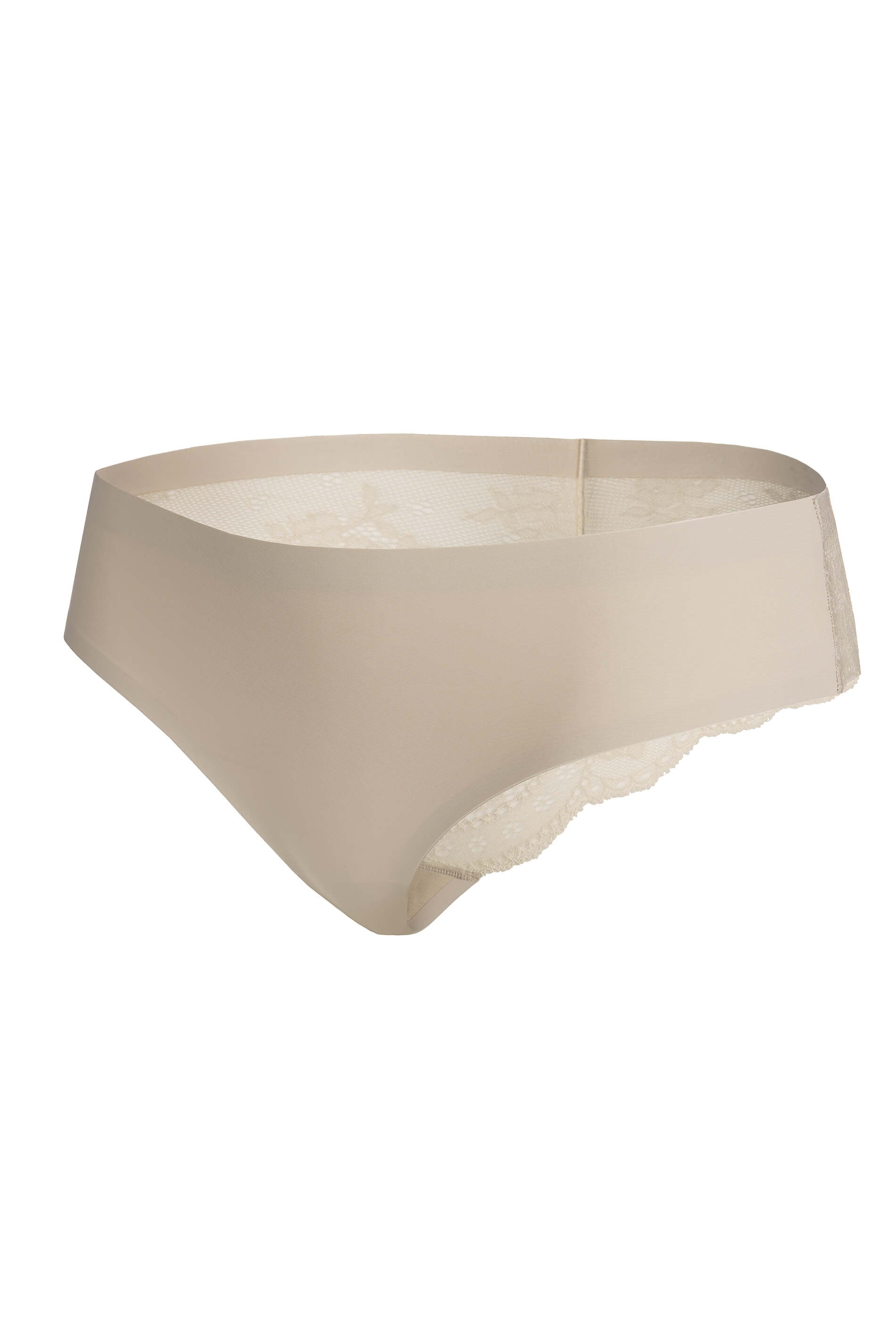 Klassischer Slip aus elastischem Material mit zarter Spitze in Beige, Weiß, Schwarz oder Rot – weich und bequem für jeden Tag.