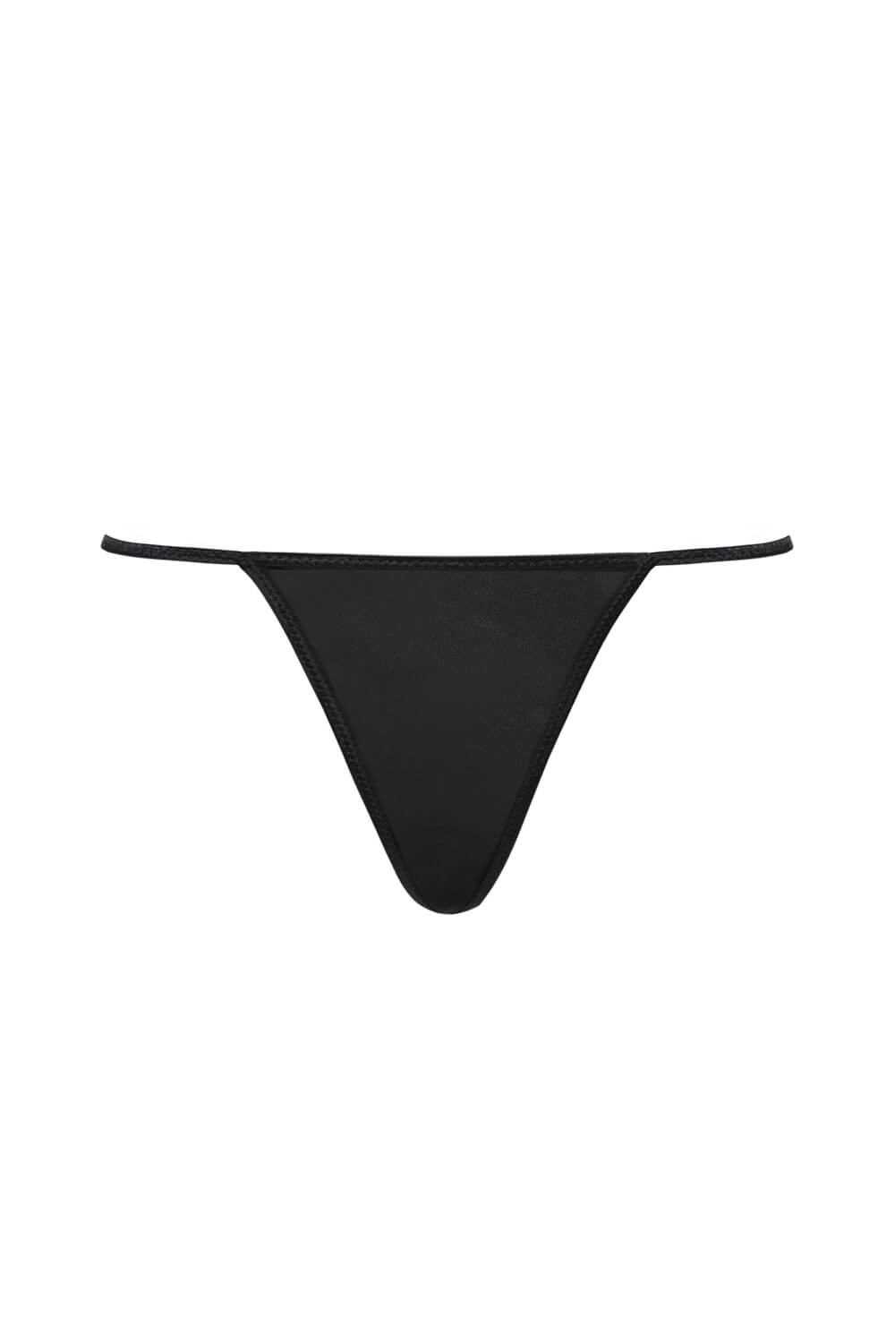 Schlichter schwarzer Damen String-Tanga aus dem Lieferumfang des Set Kendra Produktfoto Freisteller