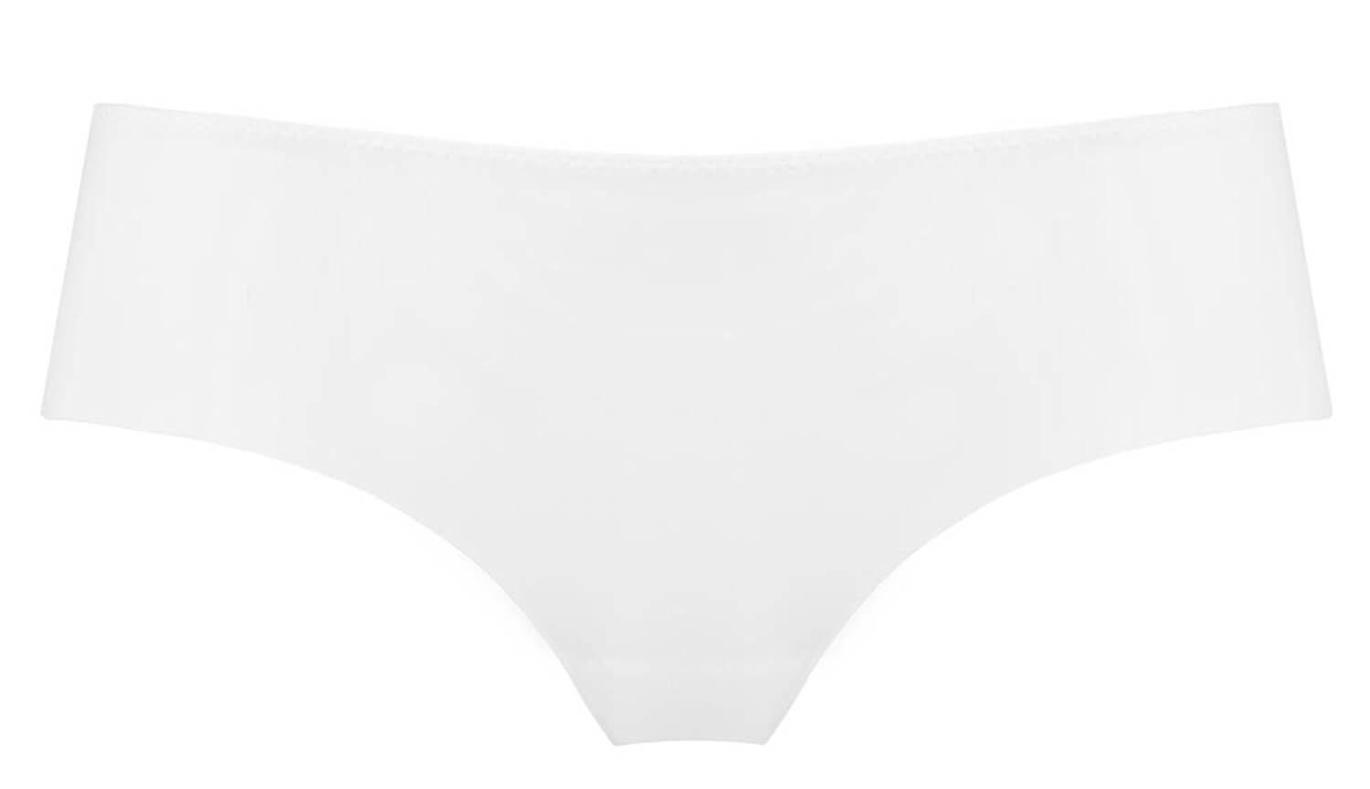 Elegante Panty mit Laser-Cut und elastischem Bund in klassischem Weiß.