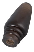 Geriffelter Analplug in Rauchschwarz mit innen hohlem Kern, ca. 13 cm lang, vielseitig einsetzbar als Lustfinger oder Masturbator.