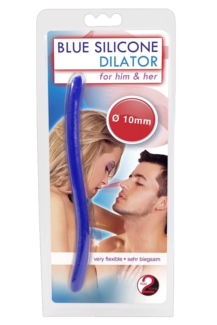 Original verpackter dunkelblauer You2Toys Dilator aus Silikon, 16,5 cm lang, mit abgerundeter Spitze zum leichten Einführen in die Harnröhre, ideal für neue Lust-Erlebnisse.
