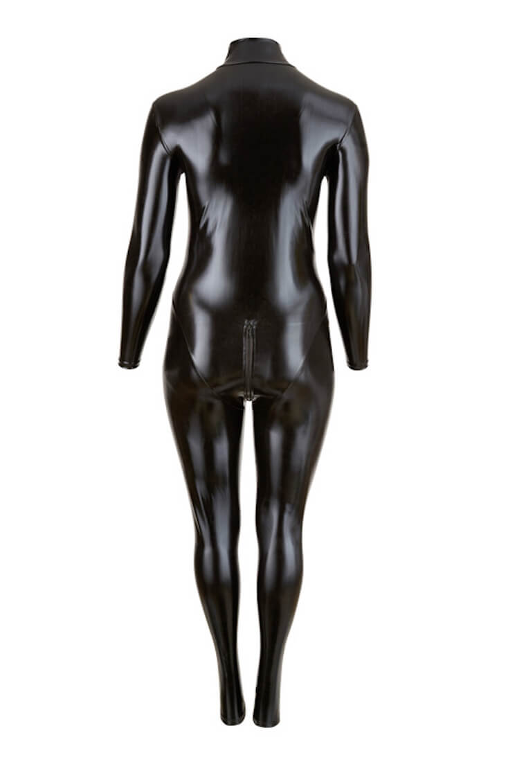 Wetlook Overall in Schwarz mit 2-Wege-Zip