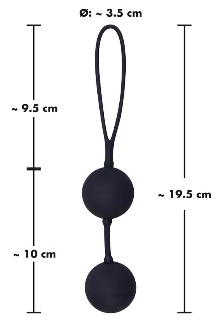 Silikon Liebeskugeln in Schwarz