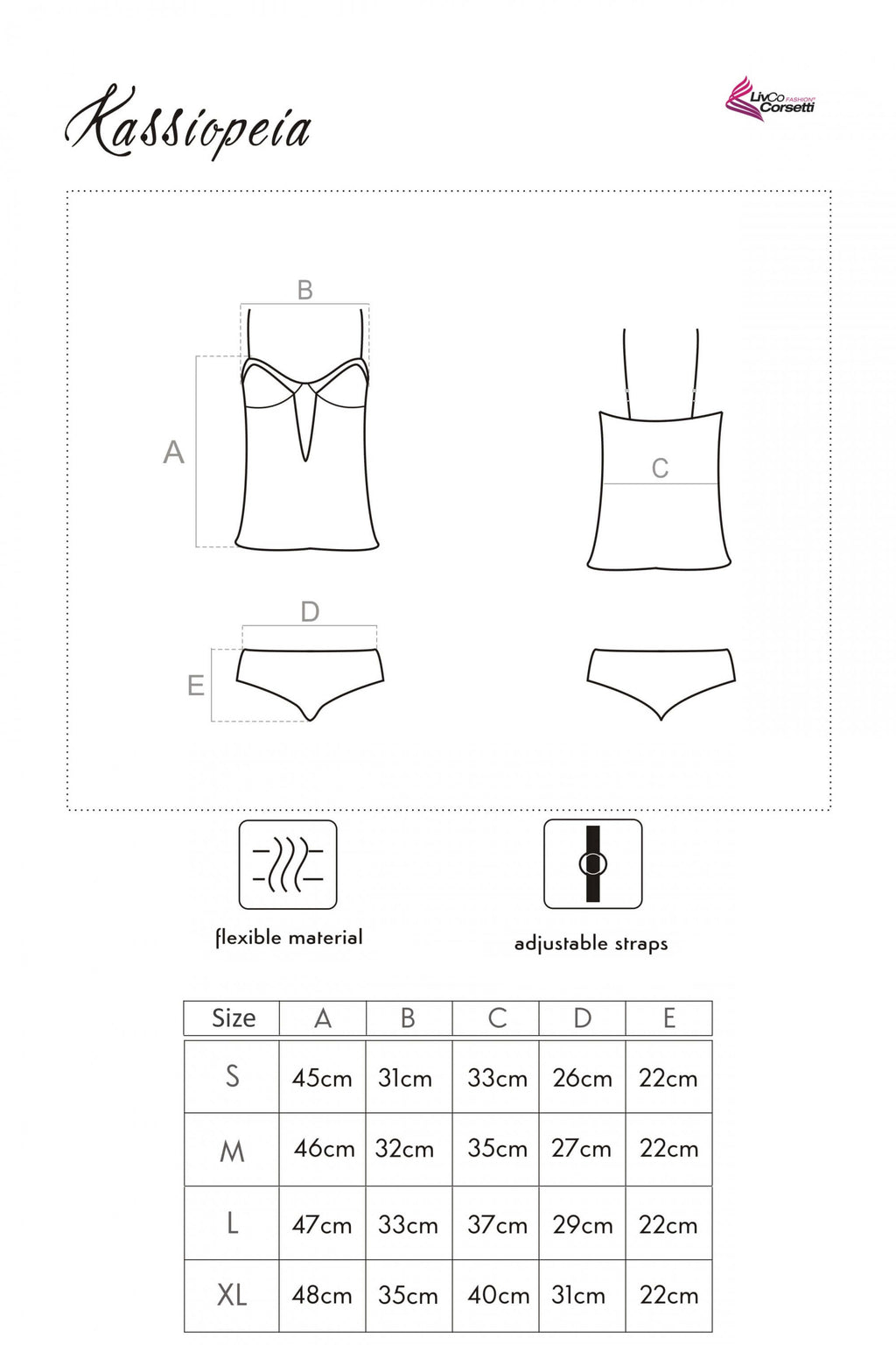 Goldgetöntes Pyjama Set Kassiopeia