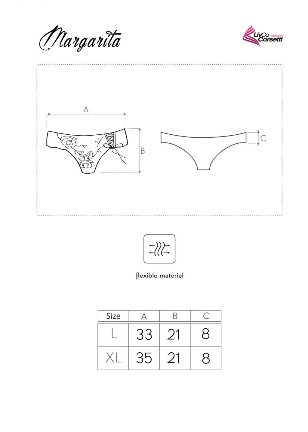 Zarter, trendiger String "Margarita" mit edlem Design und bezaubernder Satin-Schnürung, perfekt kombinierbar mit dem passenden BH aus unserem Shop.
