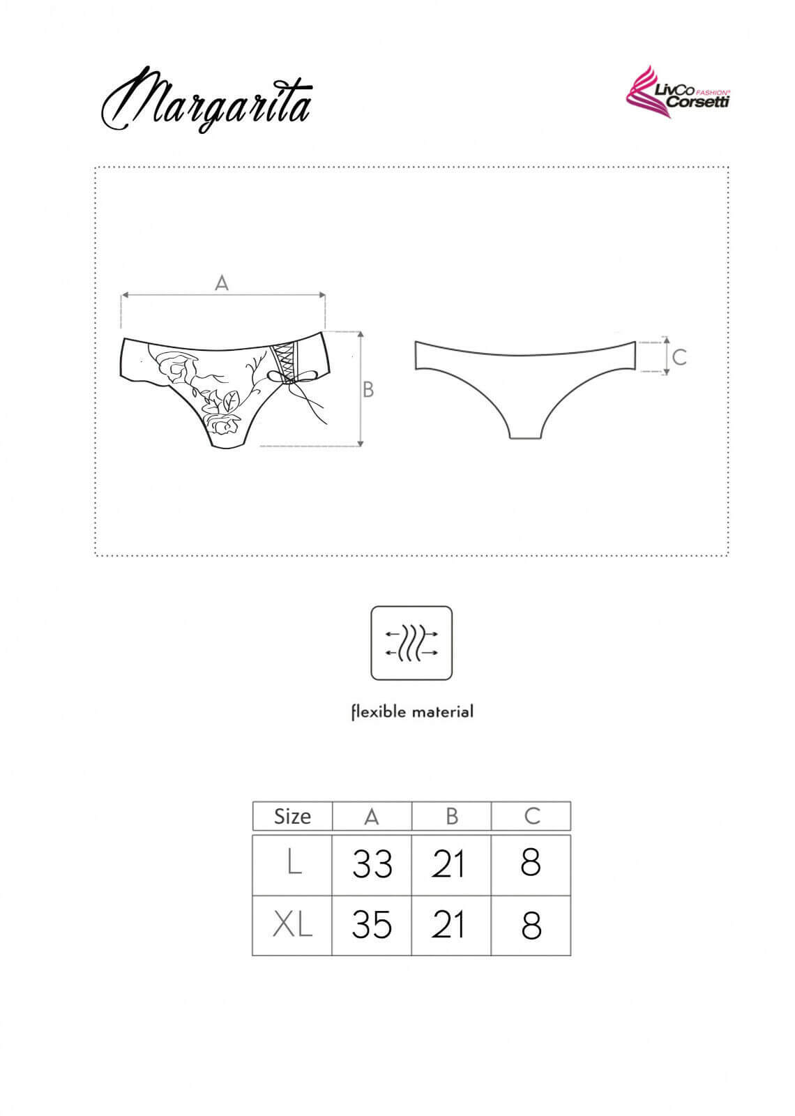 Zarter, trendiger String "Margarita" mit edlem Design und bezaubernder Satin-Schnürung, perfekt kombinierbar mit dem passenden BH aus unserem Shop.